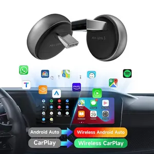 Mini Wireless CarPlay Adapter for Apple iPhone iOS 10+ Zero Latency Fast Connection Plug-and-Play Supports Multi-User Seamless Connection Converts Wired to Wireless CarPlay Compatible with 2016+ Vehicles