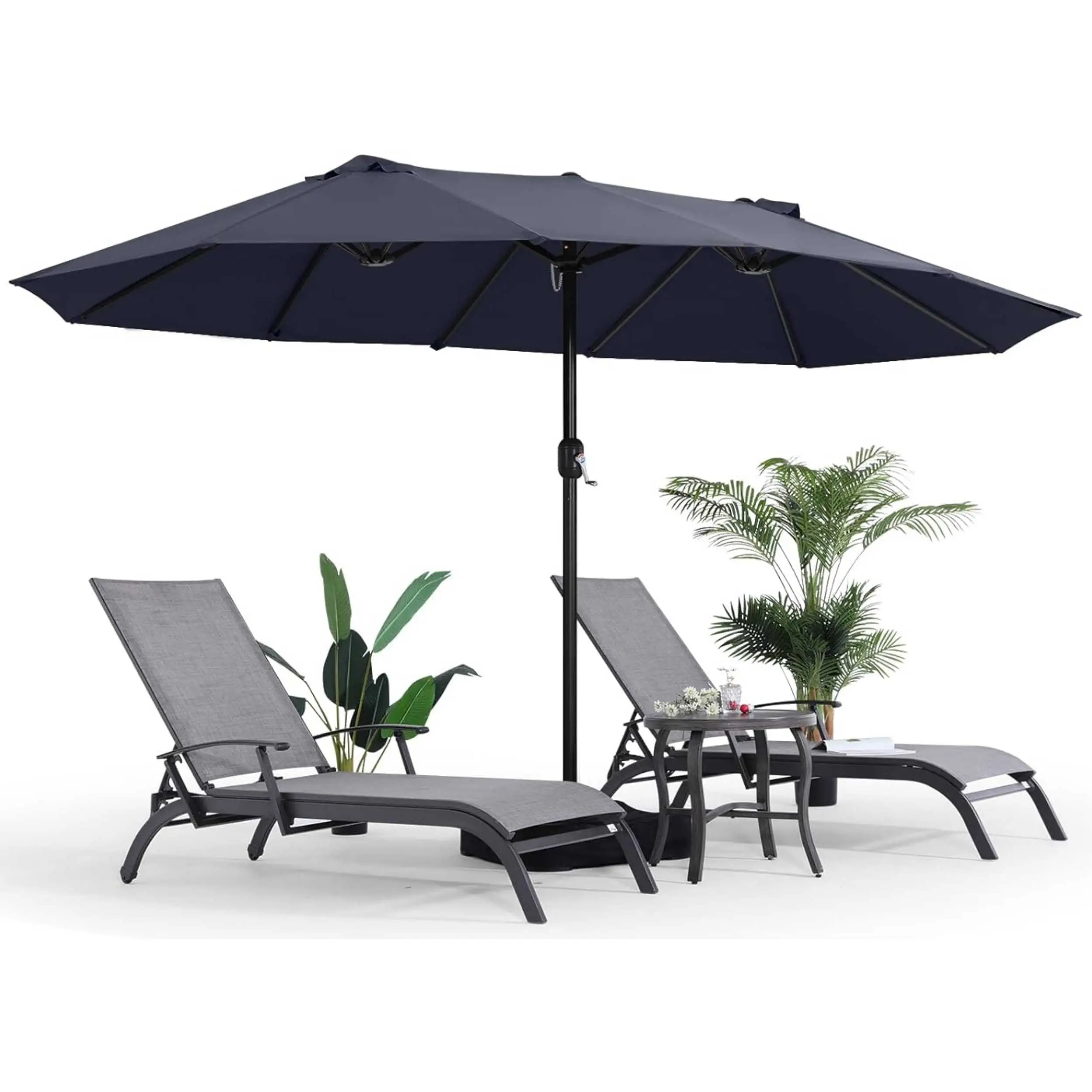 ABCCANOPY 13FT Double-Sided Patio Umbrella Garden Large Umbrella,Swimming Pool 12+Colors, Umbrella Base (Stand) Included