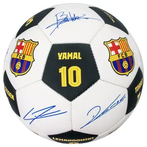 Maccabi Art FC Barcelona Soccer Ball Size 5 with Team Signatures 2026 – Officially Licensed, Team Crest Logo, Collector Training Football, Indoor/Outdoor