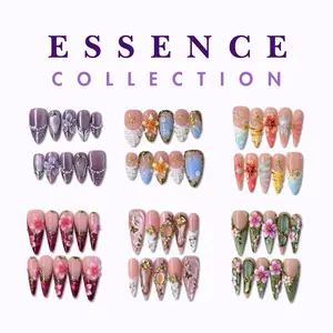 NailPhoria ESSENCE Collection - Handmade Press-On Nails | Reusable, Salon-Quality, Long-Lasting, Glossy Design