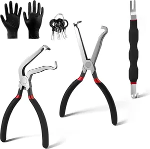 Electrical Disconnect Pliers Set 3PCS Automotive Connector Removal Tool Kit for Cars Fuel Line Release Wiring Harness Clip Separator Quick Service Hand Tools