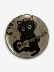 Cute Cat Brooch Pin Badge, Unique Fashion Accessory, Round Plastic DIY Button, Unisex Decorative Universal Fit Pins for Jeans, T-Shirts, Backpacks, Hats