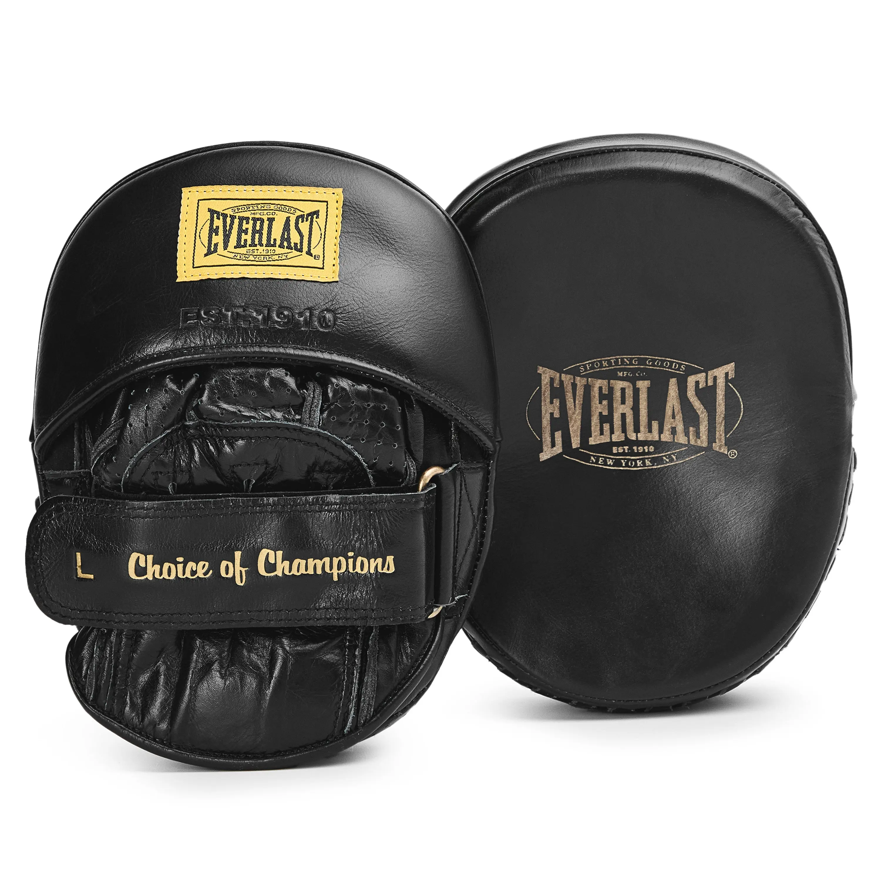 1910 Curved Full Grain Cowhide Focus Mitts - Pro-Level Focus, Anatomical Custom Fit, Integrated Wrist Wedge, Durable Boxing Training Equipment for Fighters, Ideal for Pad Work & Precision Drills