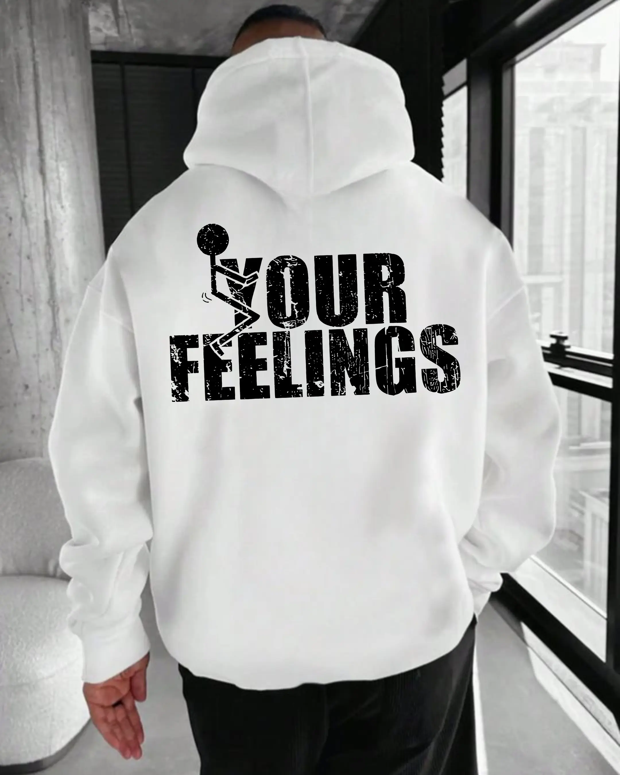 F*ck Your Feelings Hoodie – Funny Dark Humor Attitude T Shirt for Men – Savage Statement Graphic Sweatshirt