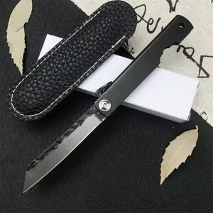 Multi-function outdoor folding knife, 5Cr13MoV special-process steel blade, aluminum alloy handle, PU sheath included. Portable, wear-resistant tool for outdoor fishing and hiking. High-hardness pocket knife for camping adventures.