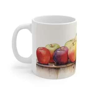 Apple Harvest, Watercolored Fruit Series 11oz Coffee Mug from Java Jargon