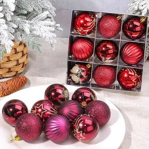 Christmas Tree Ornaments Set, Silver Color Decorations, Festive Holiday Accessories, Perfect for Christmas Decoration