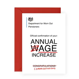 CENTRAL 23 Rude Birthday Cards For Mom - Worn Out Pensioner - Dad Joke Cards - Funny Retirement Card - Funny Birthday Card For Husband