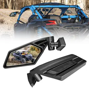 Nilight UTV Side Mirrors Aluminum X3 Rear View Mirror Upgraded 360 Degree Adjustment Compatible with 2016 2017 2018 2019 2020 2021 2022 2023 Can Am Maverick Turbo R