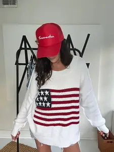 White USA Flag Sweater