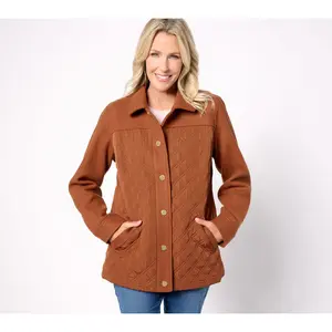 Isaac Mizrahi Live! Estate Mixed Media Quilted Jacket w/ Lining