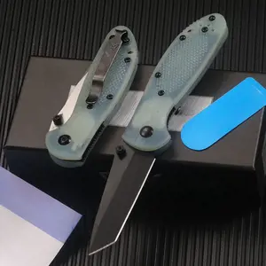 1 piece 557 multi-purpose portable folding knife, luminous textured handle, axis lock quick open, black blade T head, EDC / practical for daily commuting, a great gift for the holidays