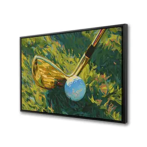212 MAIN Framed Golden Club Wall Artwork, 24x36 in. C1FC24361HDS5X - Artistic Home Decor Accent, Ideal Gift (Home Supplies, Posters & Prints)
