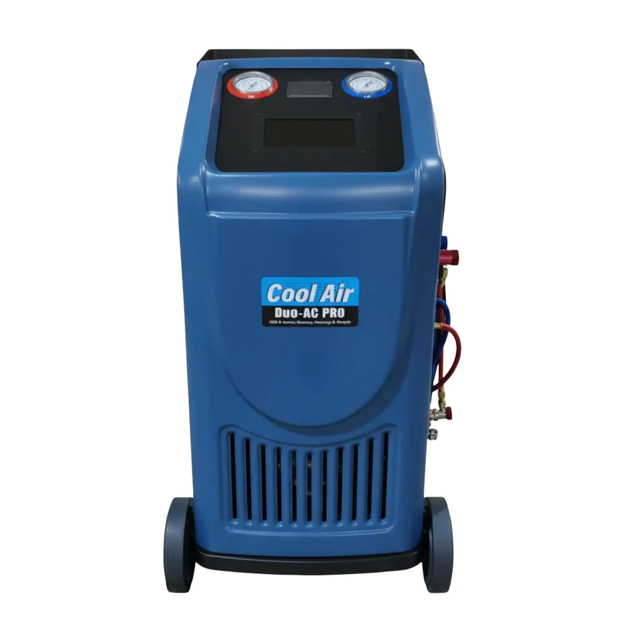 Duo-AC Pro Dual Refrigerant Automotive AC Service Station, Cool Air Machine with 2 Tanks, Durable Chassis, 7-inch Touch Display with Database, 3/8 HP, 120 L/min, for R134a/HFO-1234yf Refrigerants (Power Tools, Air Compressors), Two Tanks