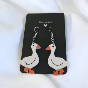 Handmade Acrylic Goose Earrings