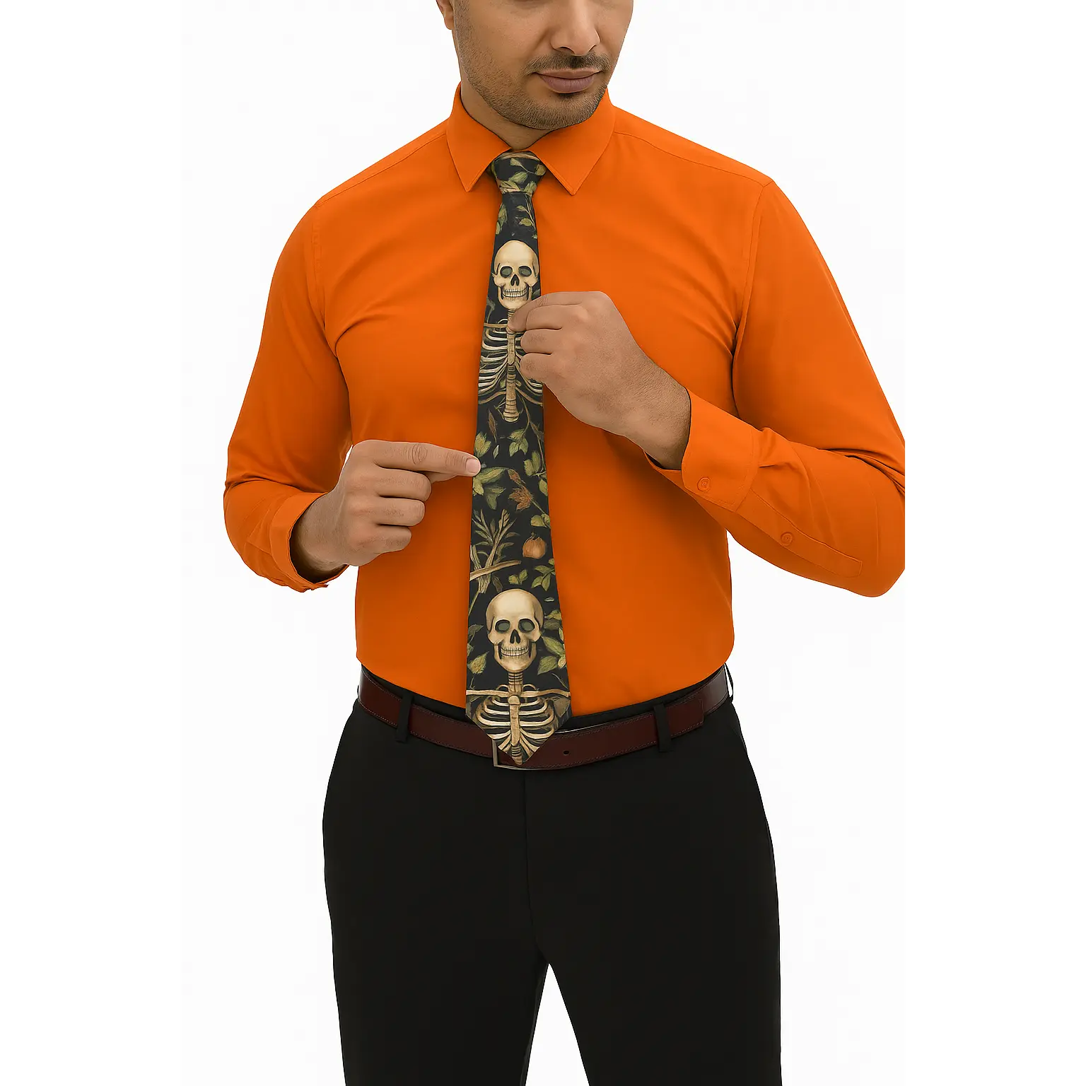 Skeleton Halloween Necktie