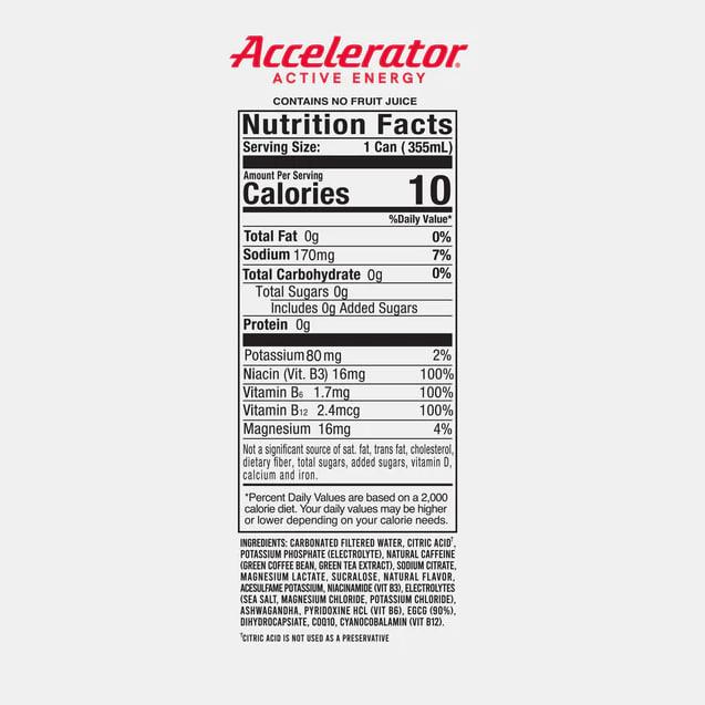 ACCELERATOR VARIETY PRO 12-PACK/12OZ ZERO SUGAR ENERGY DRINK