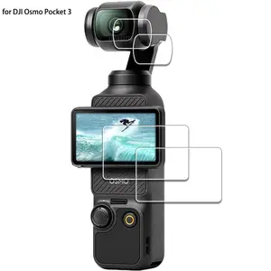 Tempered Glass Screen Protector & Lens Protector, 2 Counts Screen Protector & 2 Counts Lens Protector, Phone Accessories for DJI Osmo Pocket 3 Camera, Cover