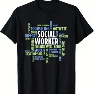 100% Cotton Social Work Month Social Worker T-Shirt