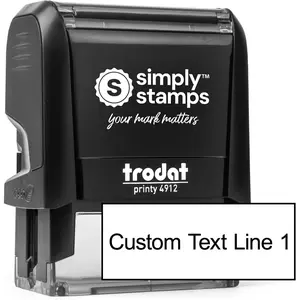 Custom Text Office Stamp Short or Long 20 Font Choices Multiple Color Options Up to 8 Lines of Text Perfect for Personal or Professional Use (1-Line, Short)