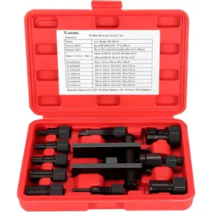 Puller Kit, 10 Pcs Blind Hole Bearing Puller Set, 8-25 mm/0.31-0.98 inch Wheel Inner Bearing Puller Tool Set