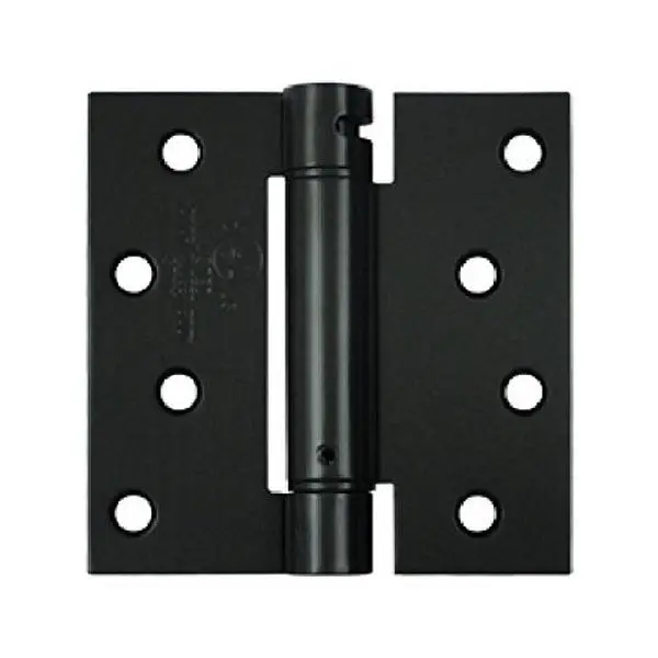 212 MAIN Metal Square Spring-Action Hinge - Architectural Hardware, DSH44U1B Model, 4x4 in Steel Construction, US1B Finish