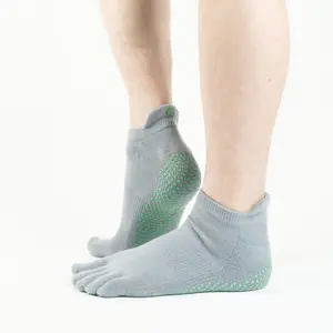 NeuroSox Five Toe Grip Sock, Grey