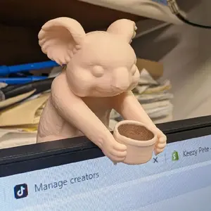 Koala Coffee Monitor Buddy Pet Made in USA whimsical home decor collectible gifts