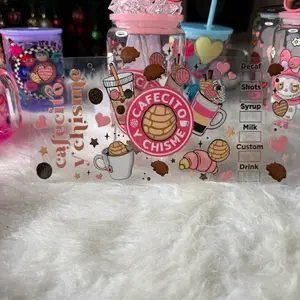 Cafecito Chisme Transparente Tumbler with Straw - Decaf, Shots, Syrup, Milk, Custom Drink Options - Perfect for Coffee Lovers
