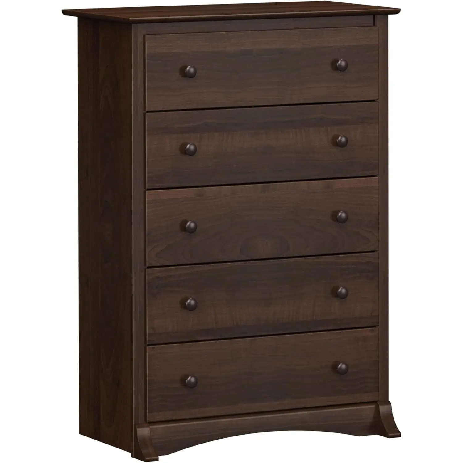 Prepac Sonoma Superior 5-Drawer Chest for Bedroom - Spacious and Stylish Chest of Drawers, Measuring 17.75"D x 31.5"W x 44.75"H, In Espresso Finish