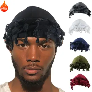 Retro Tassel Headband Beanie, Twist Headscarf Pirate Cap, Stylish Hair Protection Tail Hat for Women, Perfect for Festivals and Everyday Wear