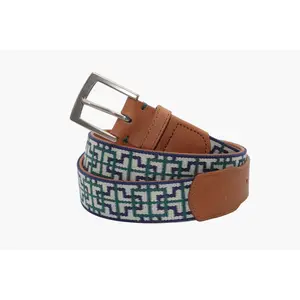 Hanalei Woven Belt - Stone/Navy/Hunt Green