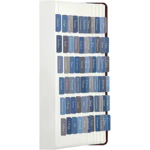 Bible Tabs, Bible Study Supplies, Laminated Blue Bible Journaling Tabs for Men Women Kids, Large Print Bible Labels Index Tabs, Bible Book Accessories for Personalized Bible