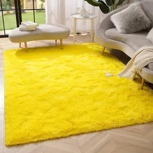 Ultra Soft Fluffy Modern Rug, Yellow 5.3x7.5ft Carpet | Indoor Home Decor for Living Room Children Bedroom Nursery,8 x10,5 x8FT