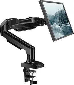 HUANUO Single Monitor Mount, 13 to 32 Inch Monitor Arm, Adjustable Monitor Stand, Vesa Mount with Clamp and Grommet Base - Fits 4.4 to 19.8lbs LCD Computer Moni