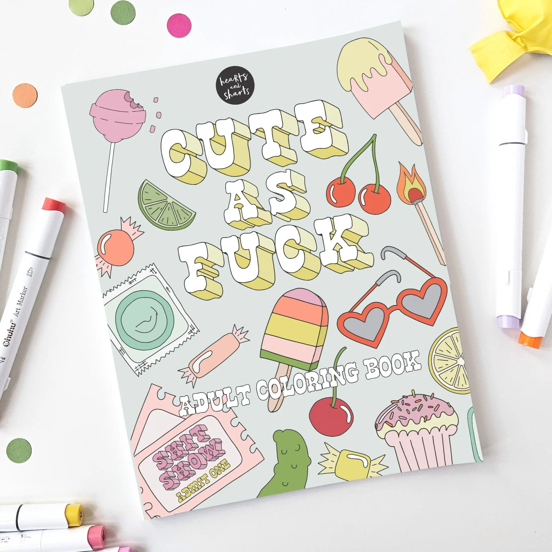 CUTE AF ADULT COLORING BOOK - FUNNY. BOLD, AND EASY DESIGNS FOR ADULTS AND SENIORS