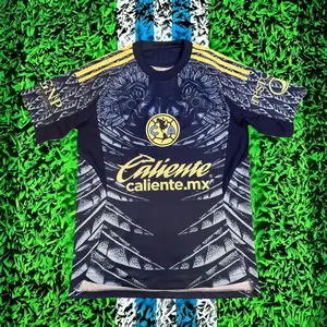 2025 2026 New American Club Away blue ShortSleeves Football Jersey Top Unprinted Number