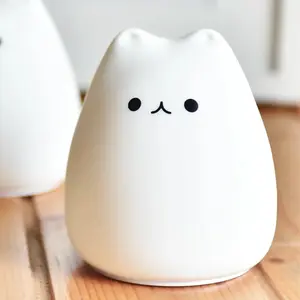Silicone Touch Sensor LED Kawaii Cat Night Light