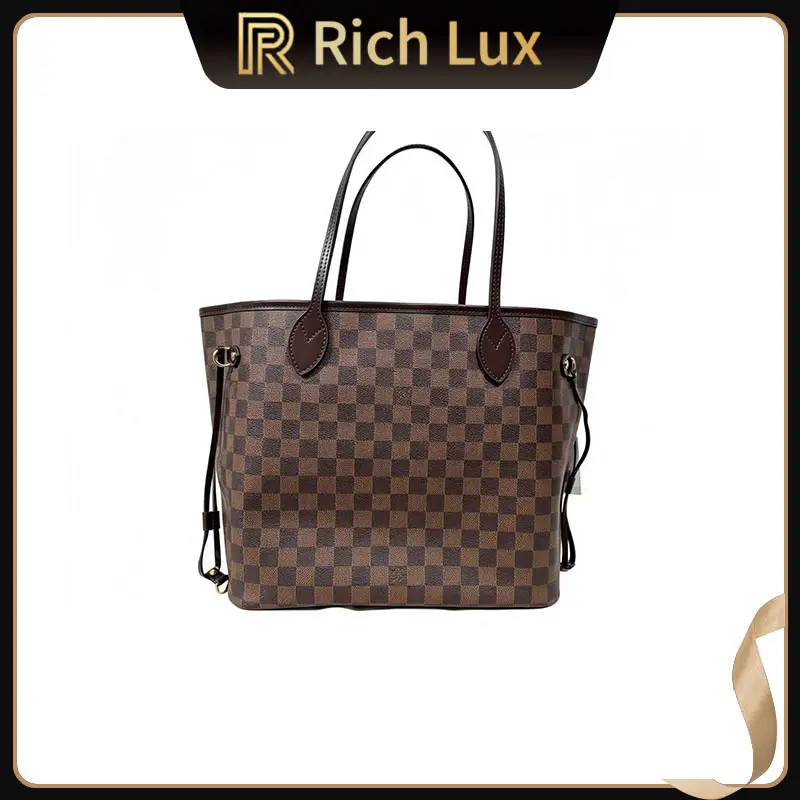 Pre-owned Louis Vuitton Authentic Neverfull MM Damier Ebene Tote Bag