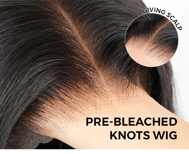 CurlyMe Wear Go 250% Density Pre-bleached 7x5 Pre-cut HD Lace Front Wig Pre-plucked - Natura Black