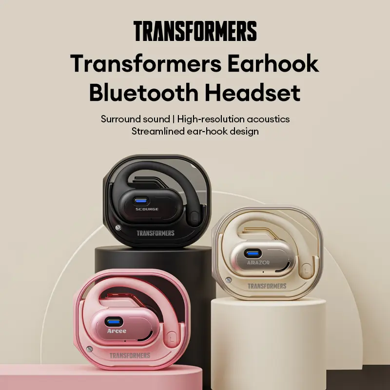 Transformers T15 OWS Wireless Bluetooth Headset 5.4 Surround Sound Streamlined Ear-hook Design Compatible With Android & IOS