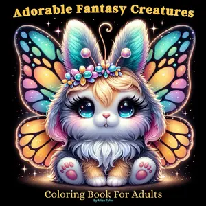 Adorable Fantasy Creatures Coloring Book For Adults: A Stress-Relieving Coloring Book with Different Creatures for Creativity and Relaxation, Paperback