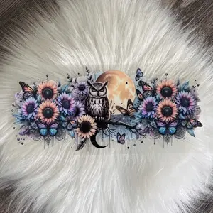 Owl- UVDTF Wrap 16oz Cup Wrap Decorative Stickers Waterproof Glass