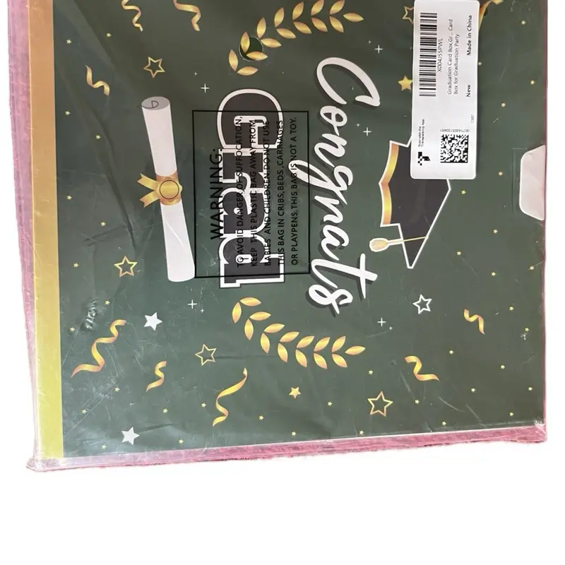 Congrats grad graduation party table decorations sign banner green gold