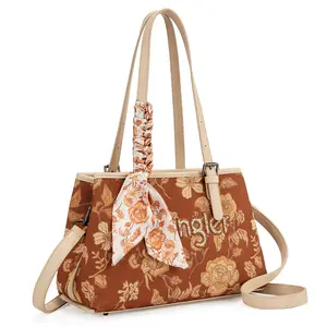 Wrangler Floral Whisper Satchel Bags for Women Vintage Embroidered Purse