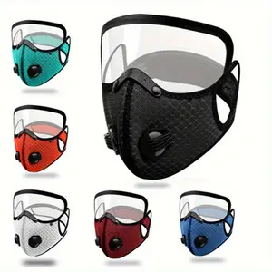 Reusable Face Mask with Exhalation Valve, 1 Count Removable Face Mask, Dustproof Face Cover for Outdoor Activities, Suitable for Women & Men, Anti Dust Mask