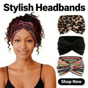 Stylish Twisted Headbands for Curly Hair, Boho Wide Headwraps for Everyday Wear
