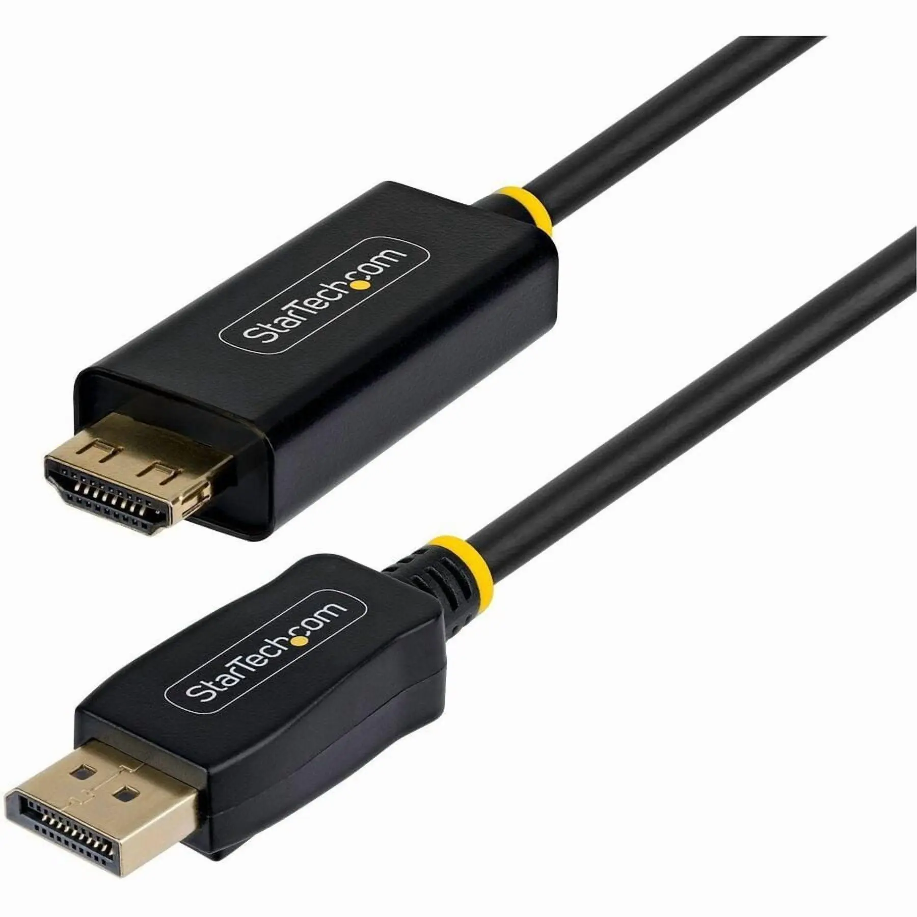 StarTech 6ft DisplayPort to HDMI Adapter Cable with Gripping Connector, 4K 60Hz, HDR, Uni-directional DP to HDMI Video Converter Connection Cord