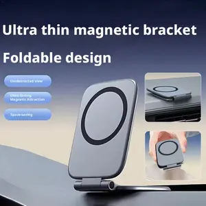 Magnetic Phone Holder for Car, Car Mount with Dual Side Strong Magnets,Ultrathin Adjustable Cell Phone Holder, Car Accessories for Women Men, Fit for All Phone, Dashboard, Laptop, Gym