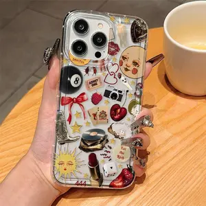Vintage Pattern Phone Case, Anti-drop Phone Protective Cover, Phone Accessory Compatible with iPhone 6 7 8 X XR XS 11 12 13 14 15 16 17 Pro Max